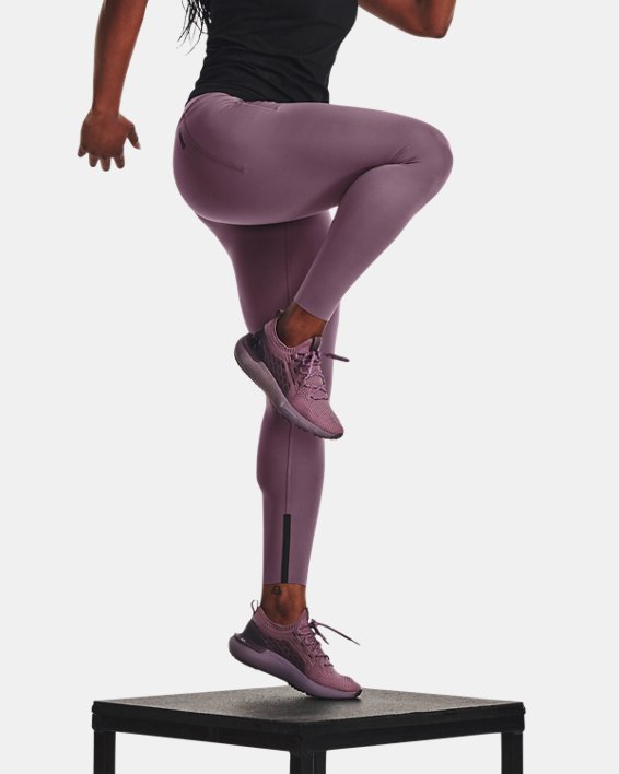 Women's UA RUSH™ SmartForm Ankle Leggings, Purple, pdpMainDesktop image number 4